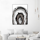 Gray Black White Agate with Silver Glitter #1a #gem #decor by Anita & Bella Jantz on GIANT ART - gray photo illustration