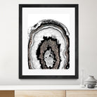 Gray Black White Agate with Silver Glitter #1a #gem #decor by Anita & Bella Jantz on GIANT ART - gray photo illustration