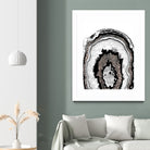 Gray Black White Agate with Silver Glitter #1a #gem #decor by Anita & Bella Jantz on GIANT ART - gray photo illustration