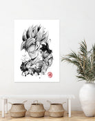 Super Saiyan Warrior by Antonio Camarena on GIANT ART - white digital painting