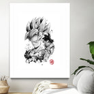 Super Saiyan Warrior by Antonio Camarena on GIANT ART - white digital painting