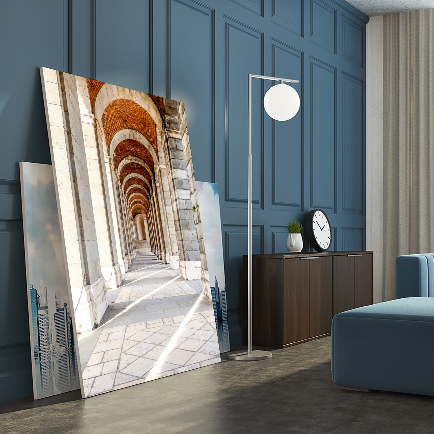 Sun Streams Down the Hall by Alex Tonetti on GIANT ART - white photo illustration