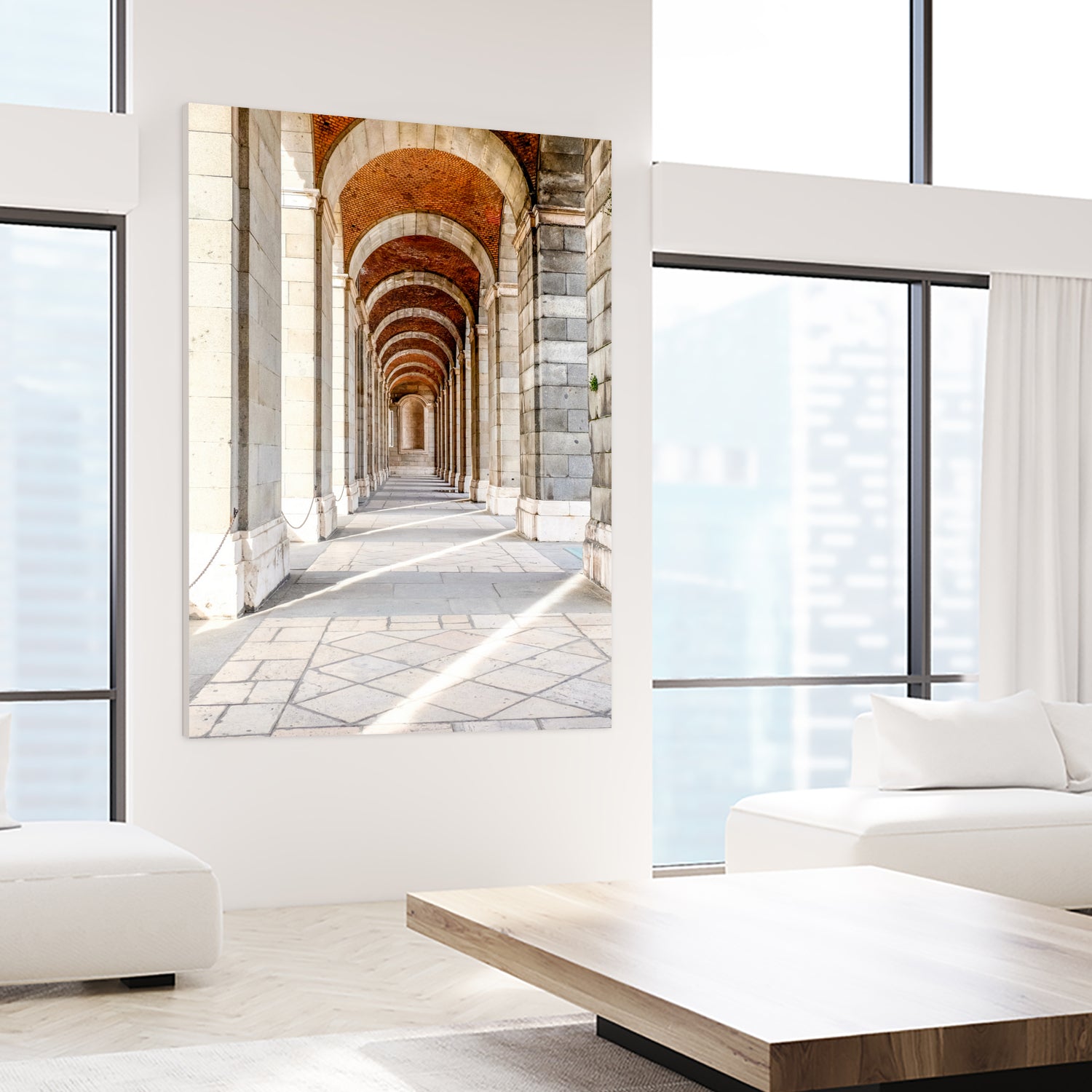 Sun Streams Down the Hall by Alex Tonetti on GIANT ART - white photo illustration