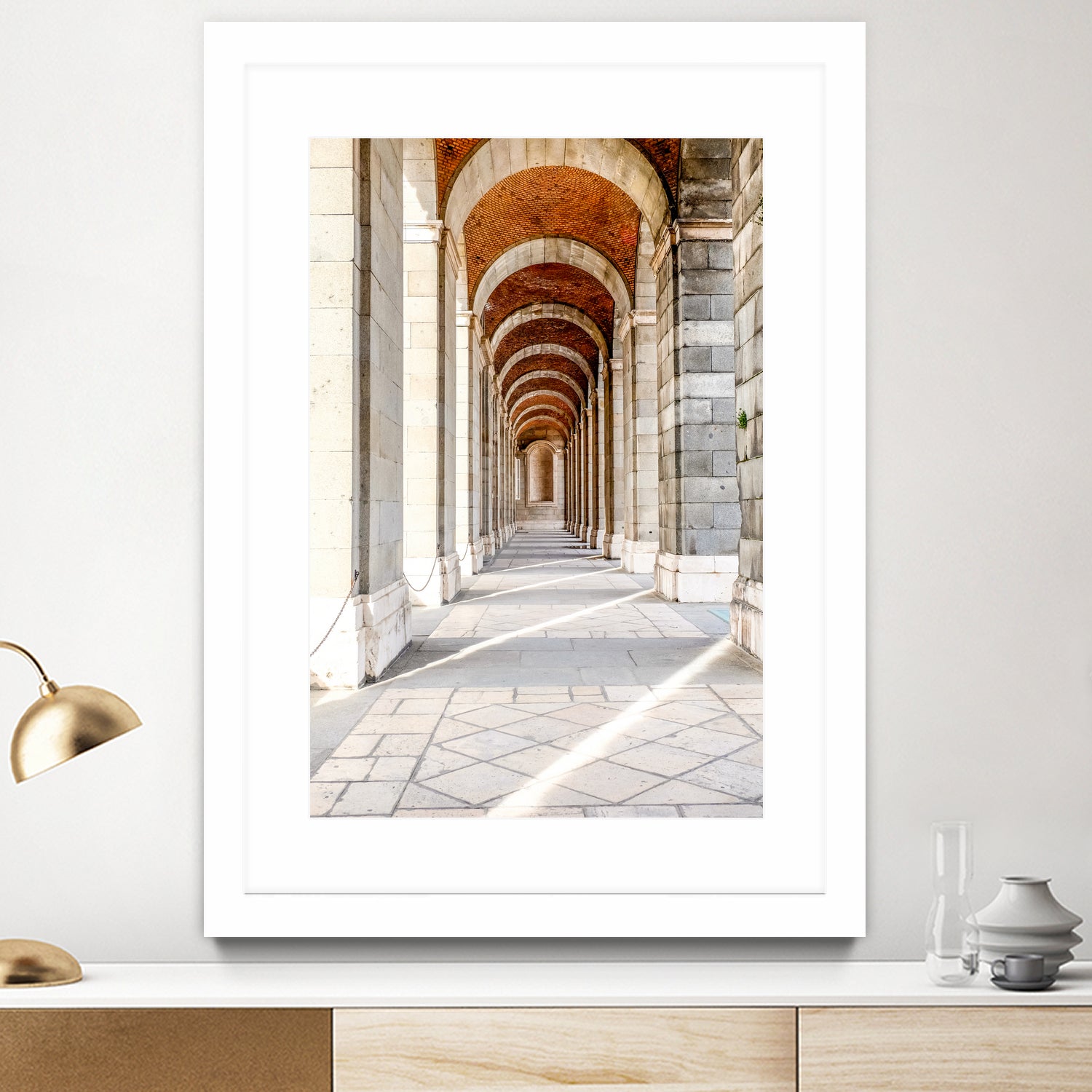 Sun Streams Down the Hall by Alex Tonetti on GIANT ART - white photo illustration