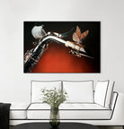 Flying Sax by João Bello on GIANT ART - red mixed media