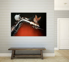 Flying Sax by João Bello on GIANT ART - red mixed media