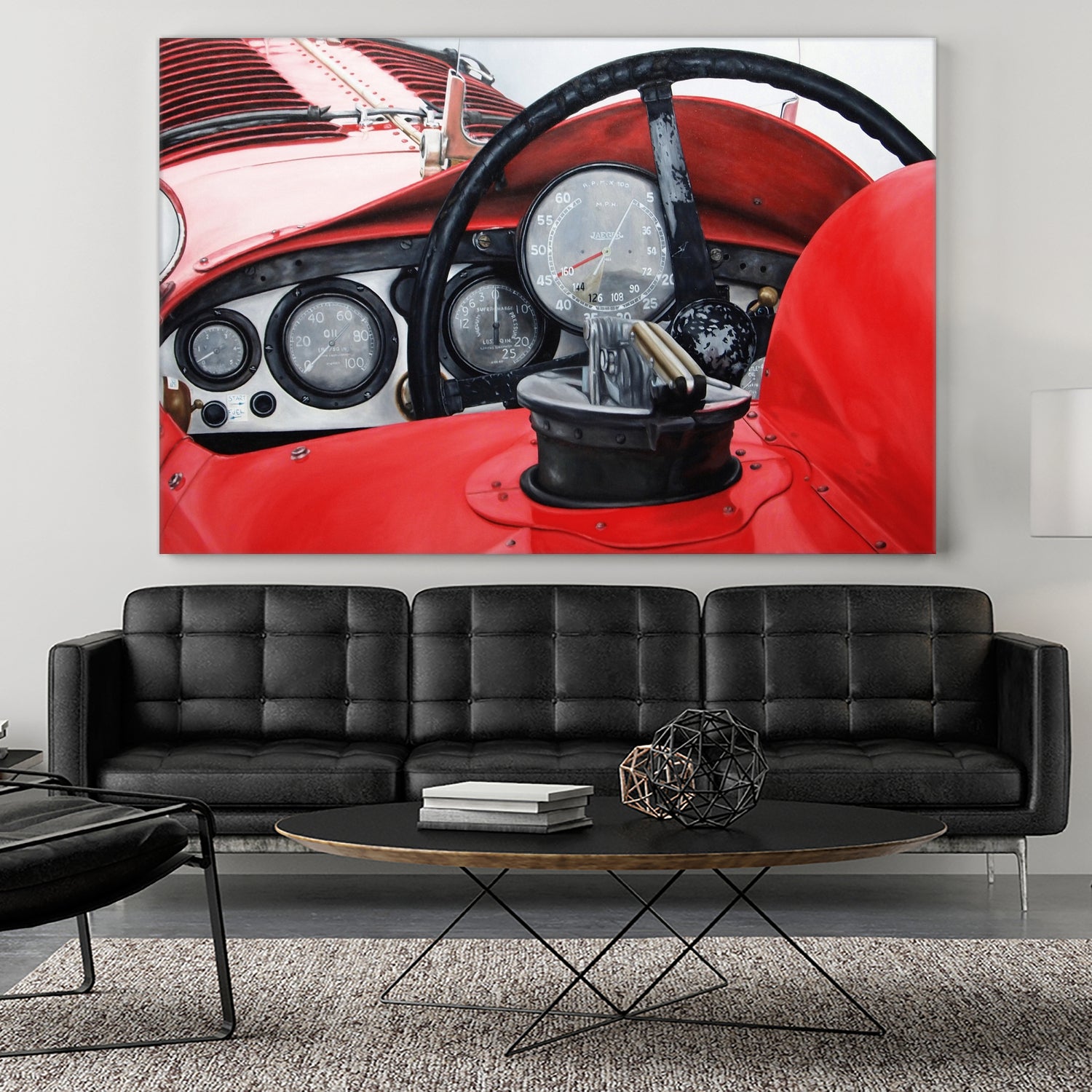 Old Racing Red Car by João Bello on GIANT ART - red mixed media