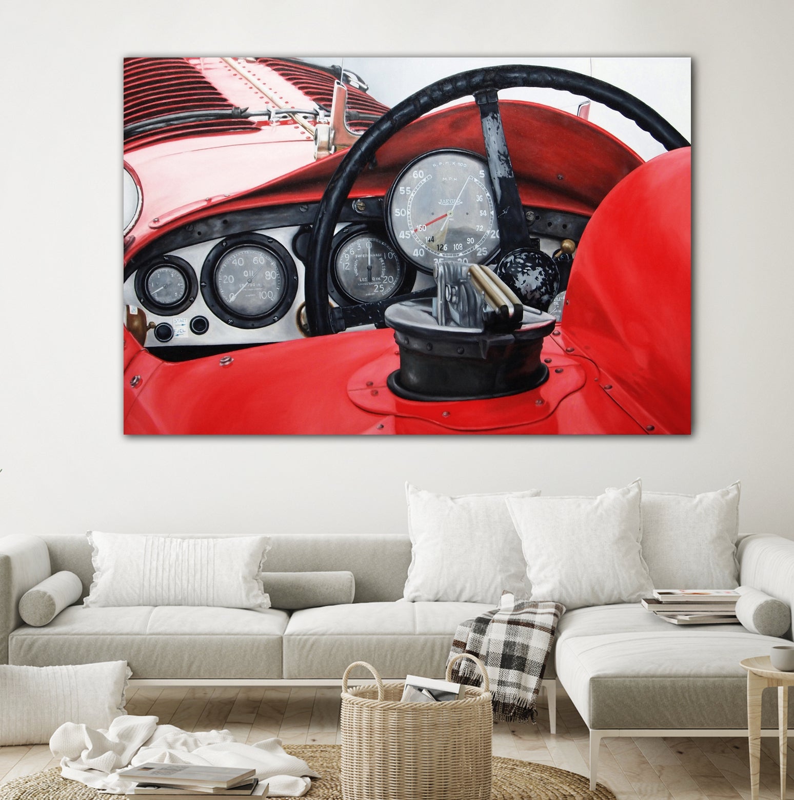 Old Racing Red Car by João Bello on GIANT ART - red mixed media