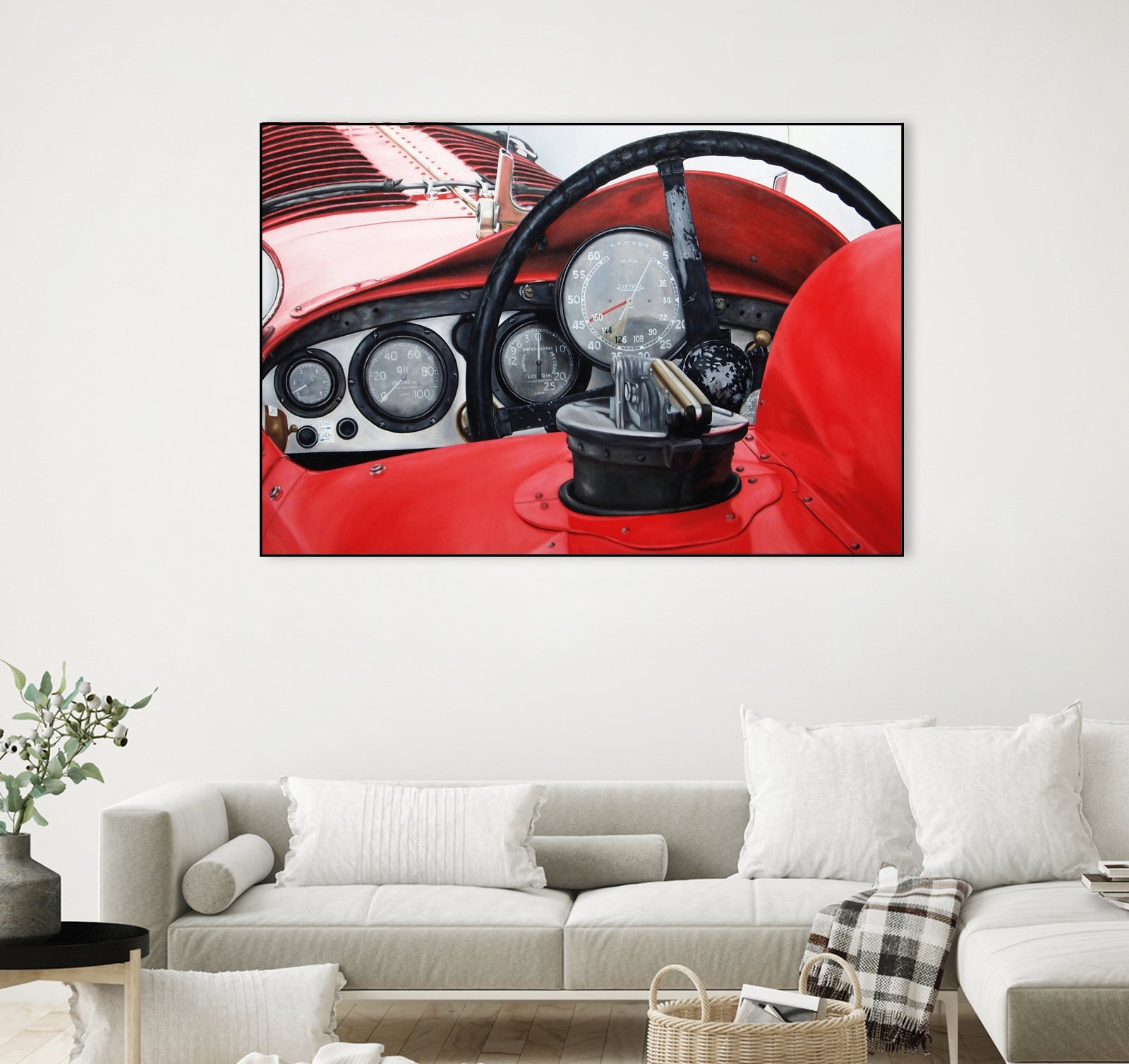 Old Racing Red Car by João Bello on GIANT ART - red mixed media