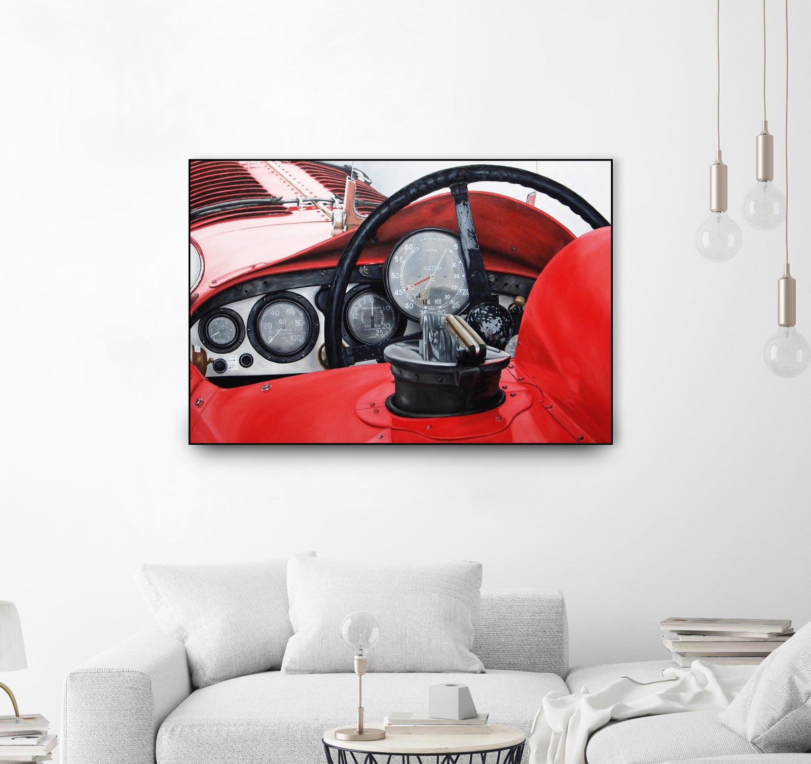 Old Racing Red Car by João Bello on GIANT ART - red mixed media