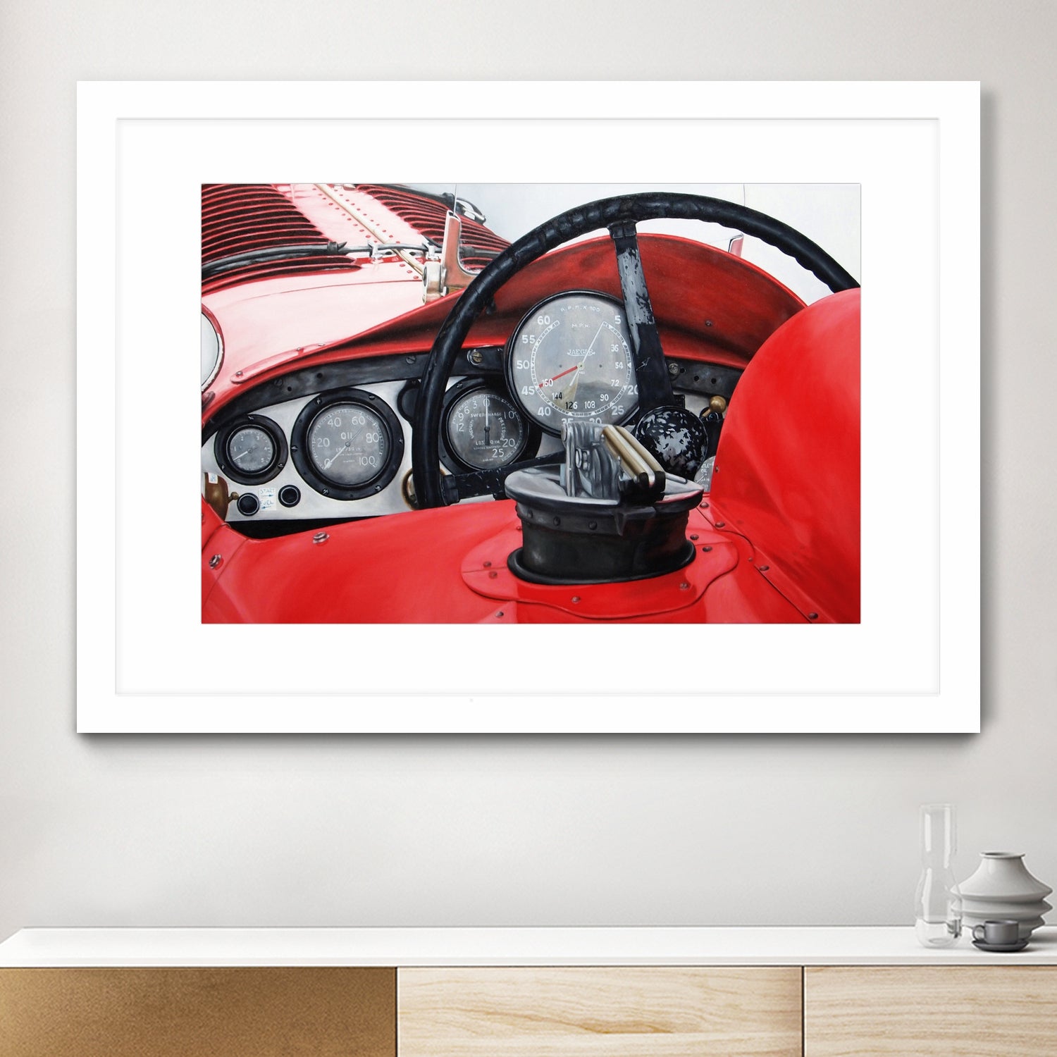 Old Racing Red Car by João Bello on GIANT ART - red mixed media