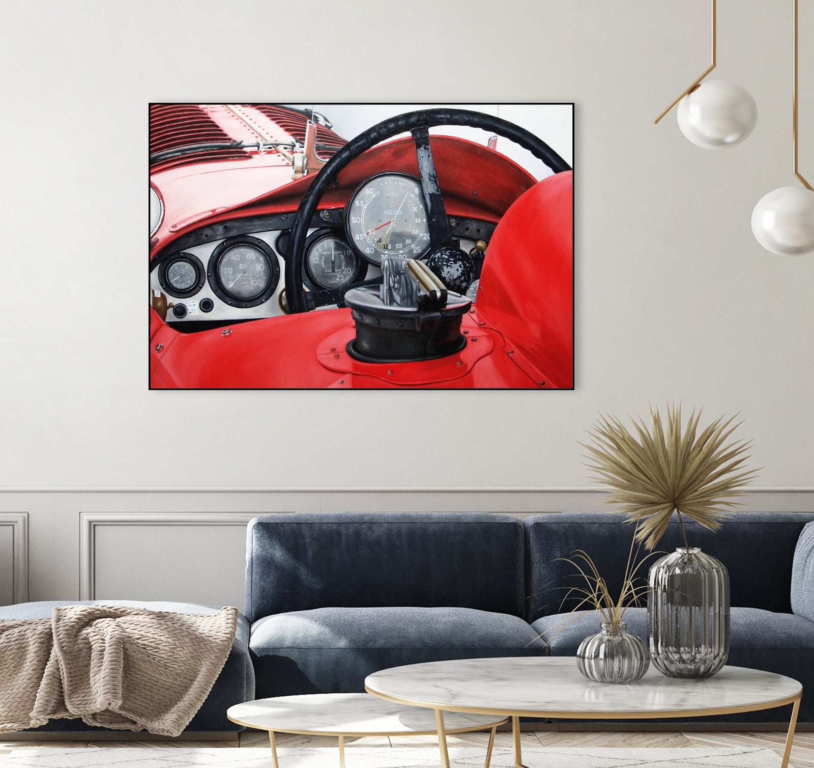 Old Racing Red Car by João Bello on GIANT ART - red mixed media