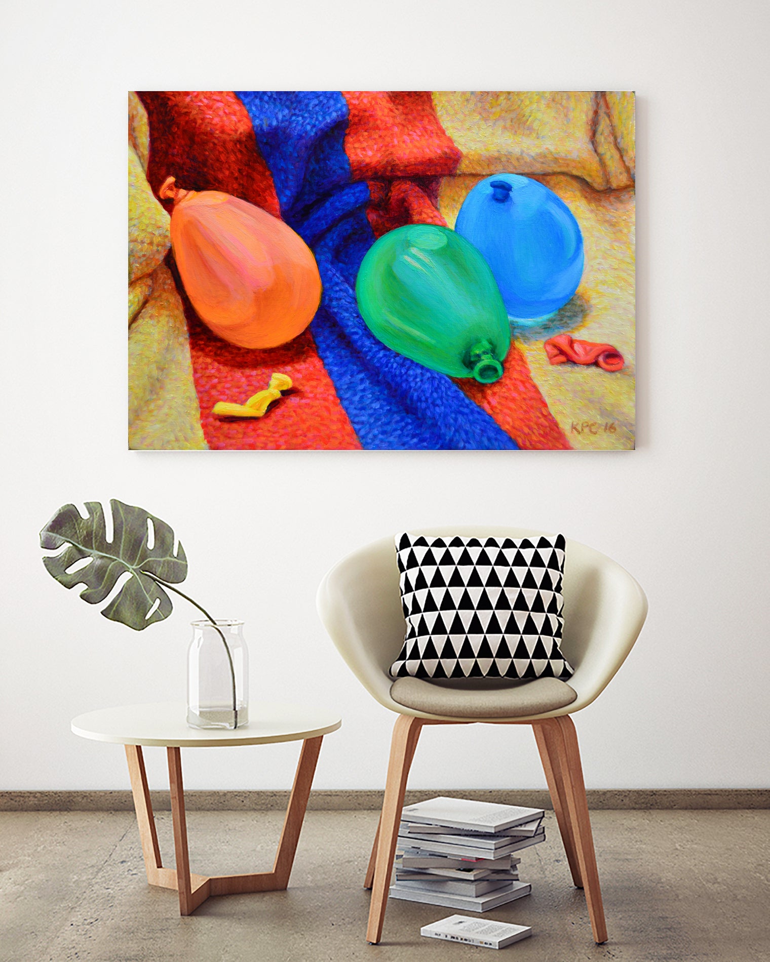 Water Balloons by Kenneth Cobb on GIANT ART - yellow mixed media