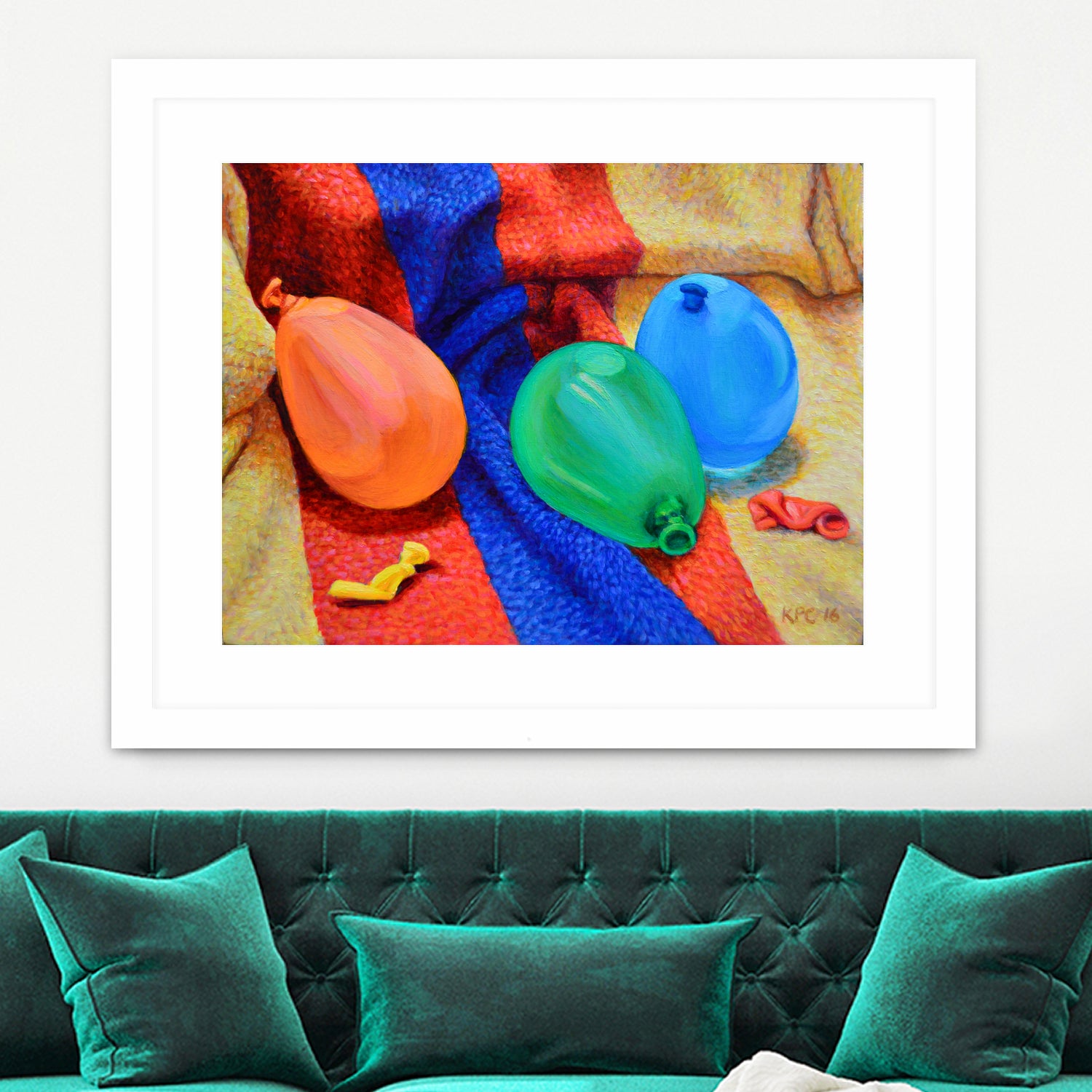 Water Balloons by Kenneth Cobb on GIANT ART - yellow mixed media