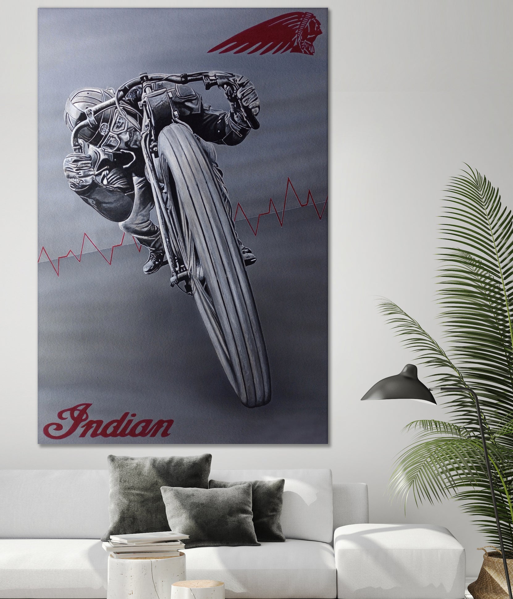 Indian by João Bello on GIANT ART - gray mixed media