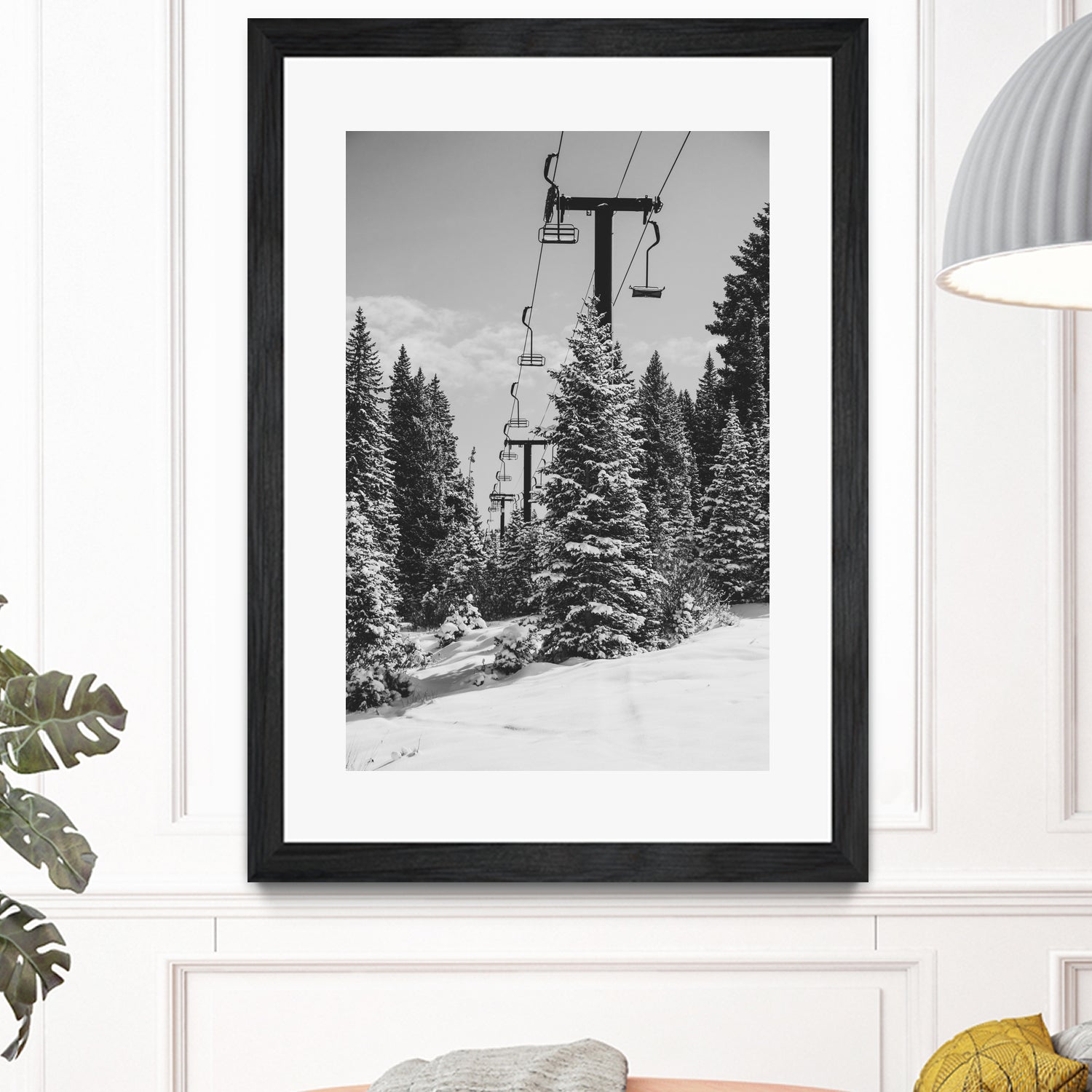 Chairlift to the Top by Alex Tonetti on GIANT ART - gray photo illustration