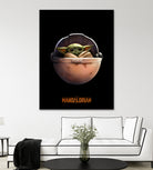 Baby Yoda The Mandalorian by Sundeep Kumar on GIANT ART - green digital painting