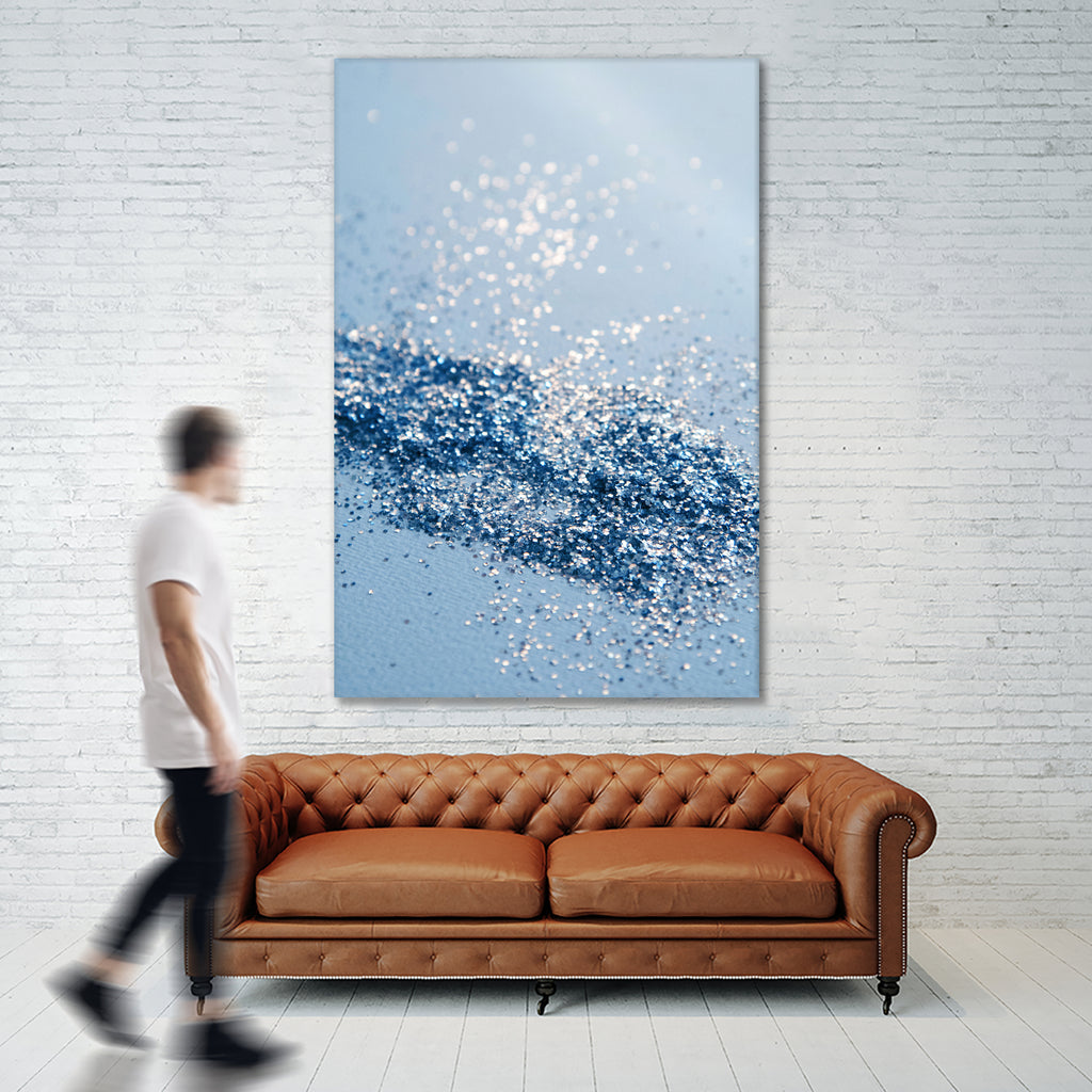 Sparkling Classic Blue Ocean Lady Glitter #1 (Faux Glitter) by Anita & Bella Jantz on GIANT ART - blue photo illustration