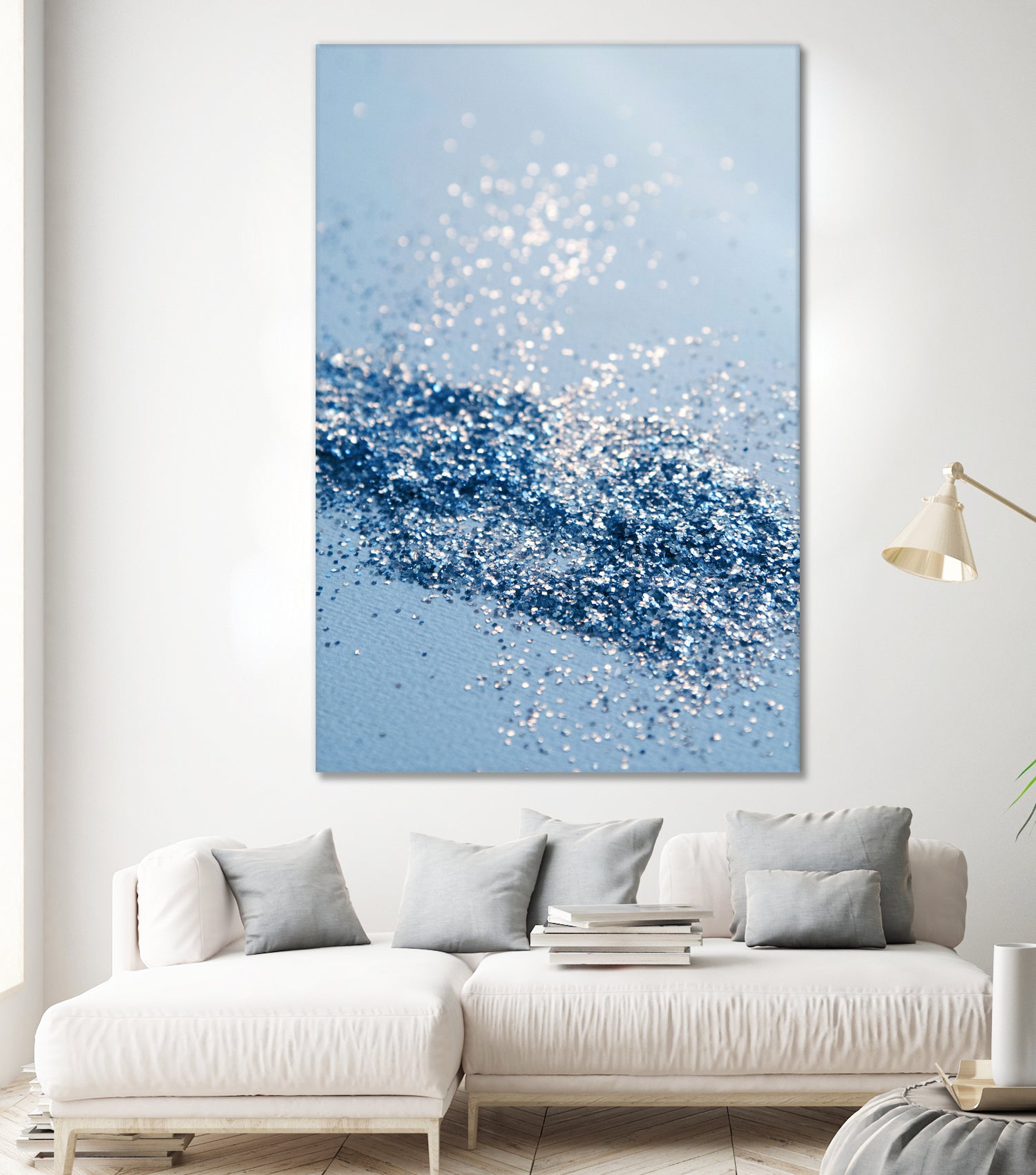 Sparkling Classic Blue Ocean Lady Glitter #1 (Faux Glitter) by Anita & Bella Jantz on GIANT ART - blue photo illustration