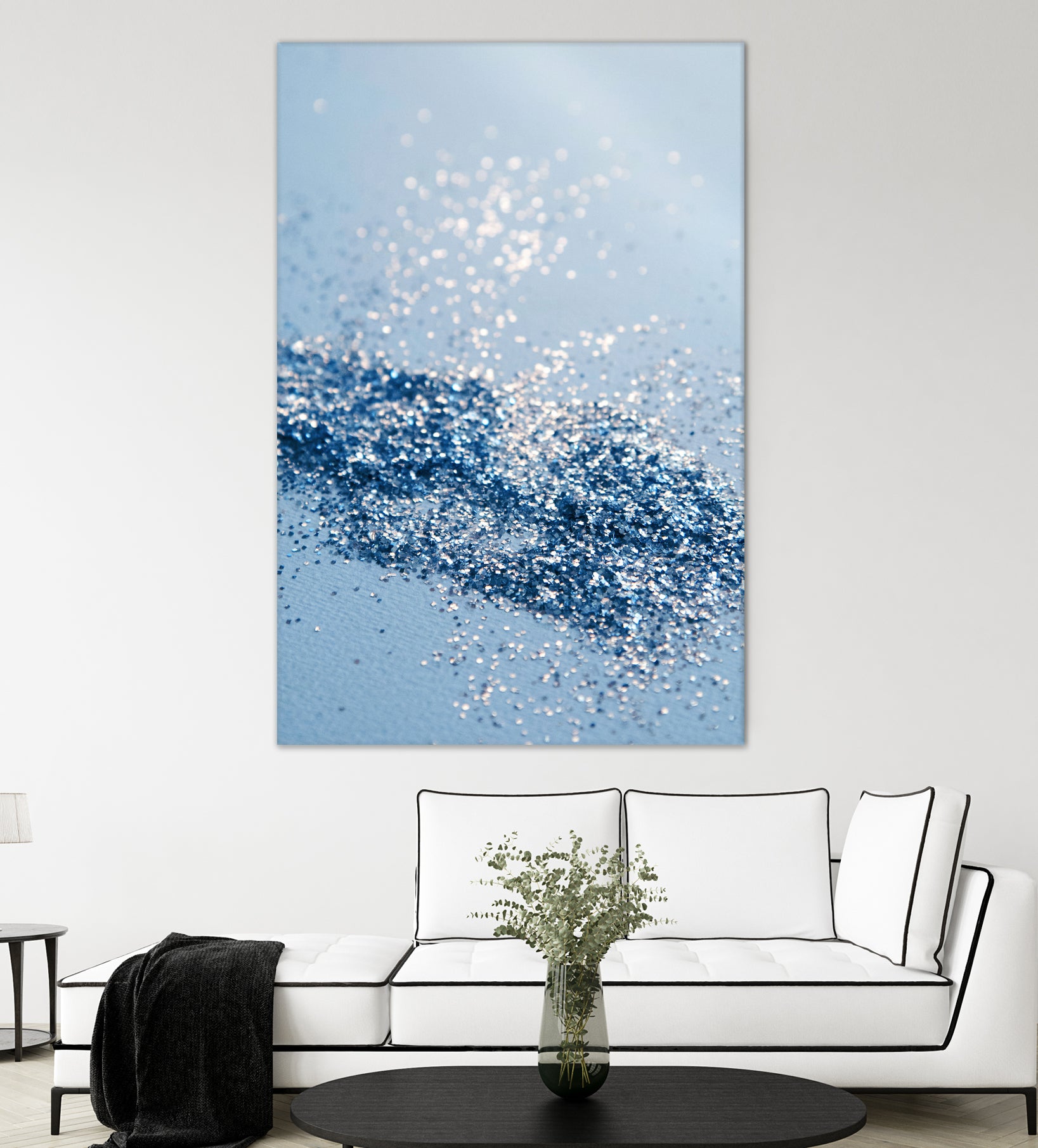 Sparkling Classic Blue Ocean Lady Glitter #1 (Faux Glitter) by Anita & Bella Jantz on GIANT ART - blue photo illustration