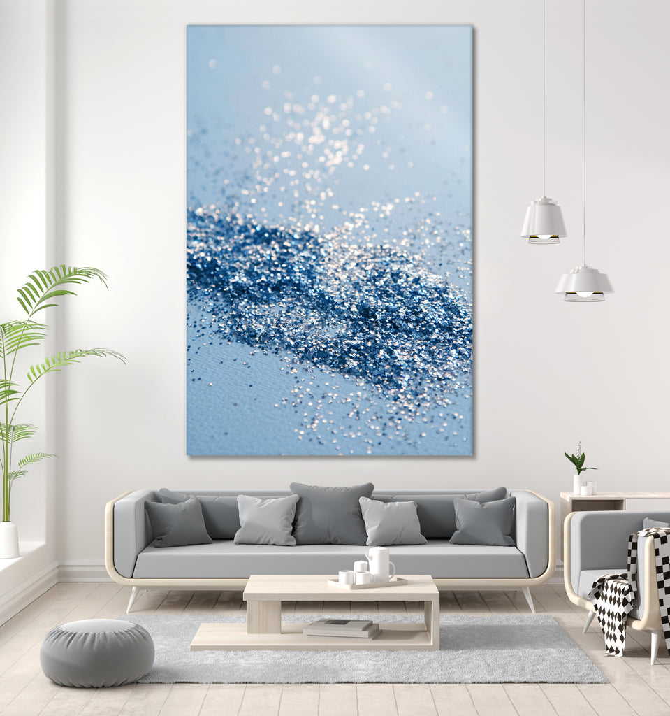 Sparkling Classic Blue Ocean Lady Glitter #1 (Faux Glitter) by Anita & Bella Jantz on GIANT ART - blue photo illustration