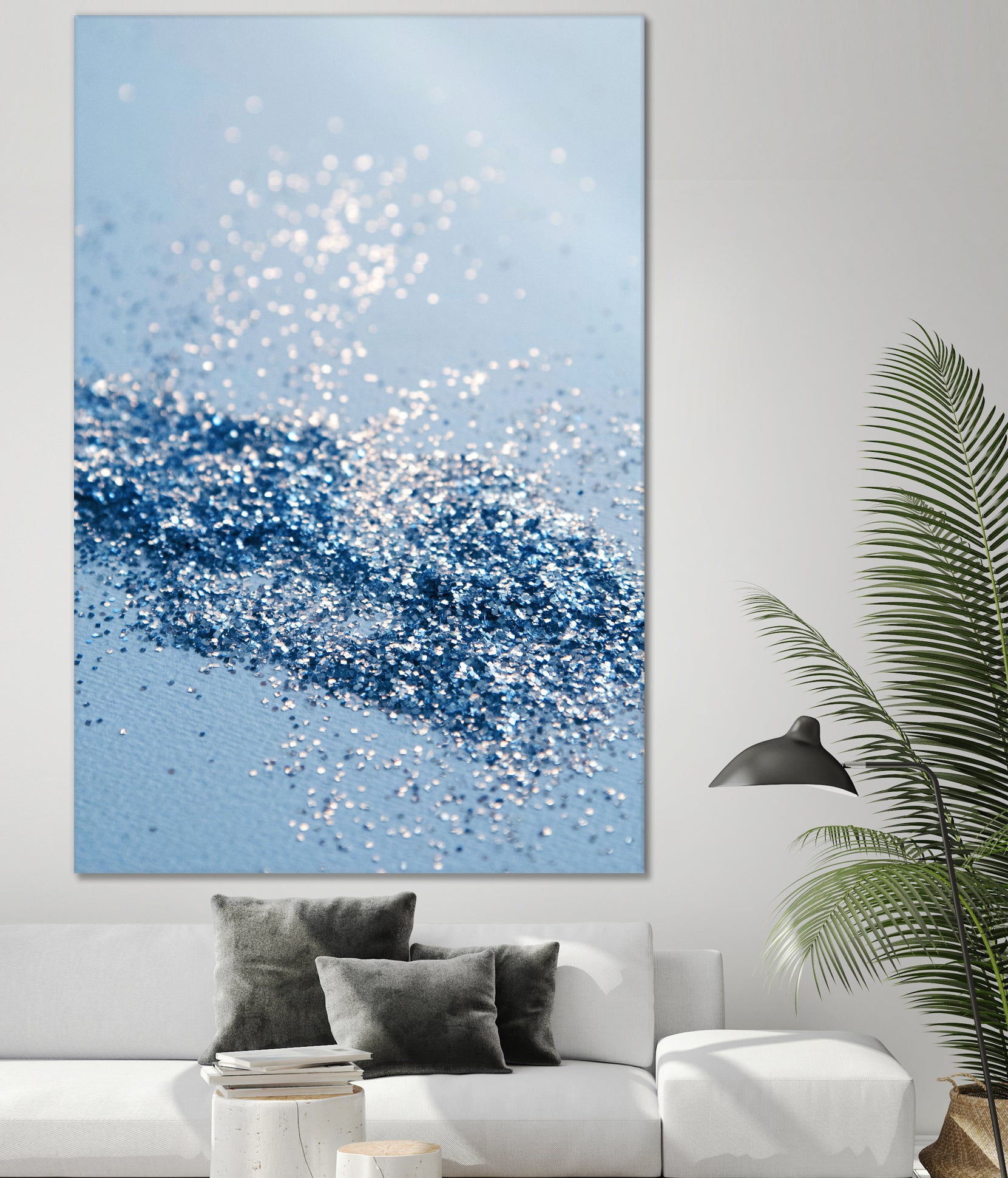 Sparkling Classic Blue Ocean Lady Glitter #1 (Faux Glitter) by Anita & Bella Jantz on GIANT ART - blue photo illustration