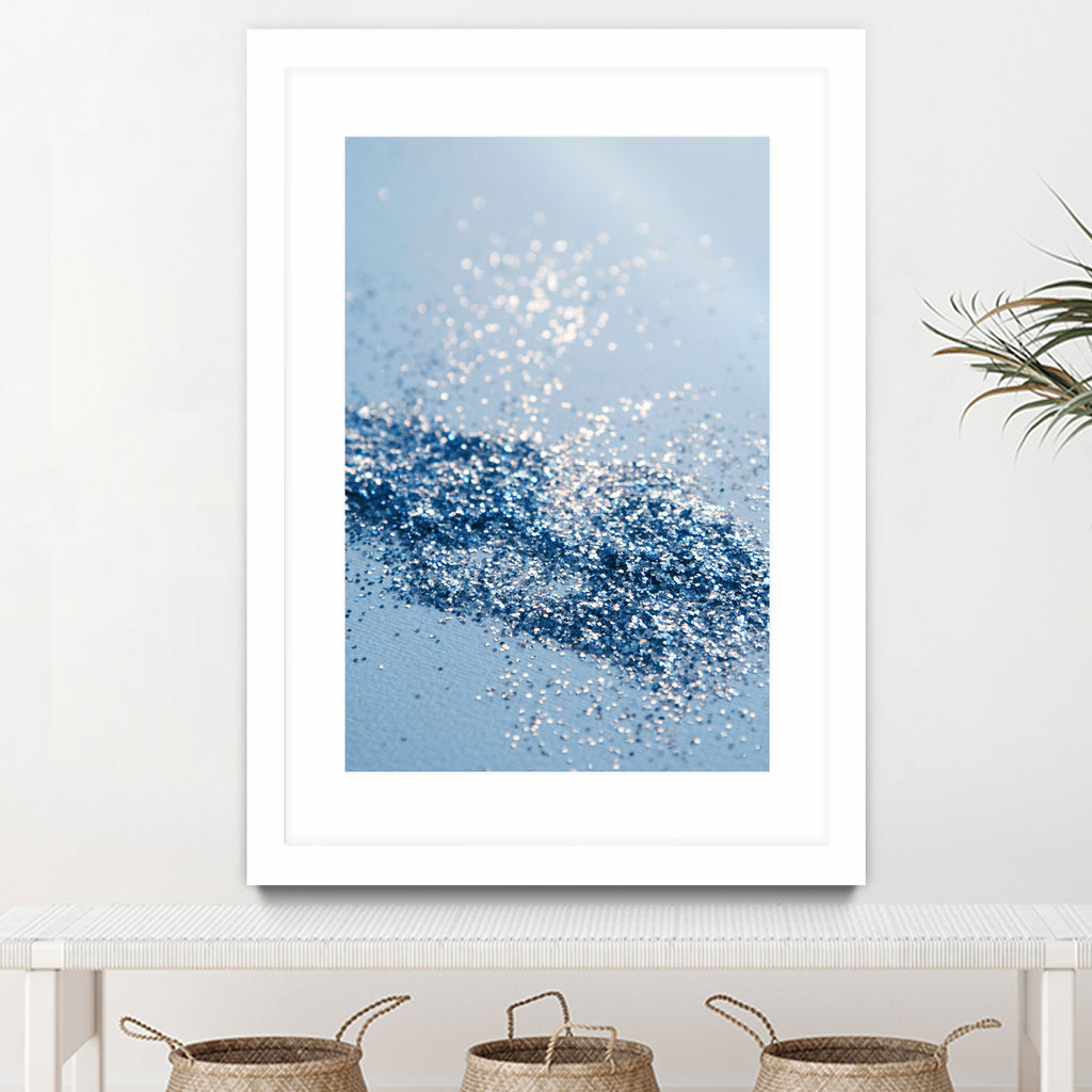 Sparkling Classic Blue Ocean Lady Glitter #1 (Faux Glitter) by Anita & Bella Jantz on GIANT ART - blue photo illustration