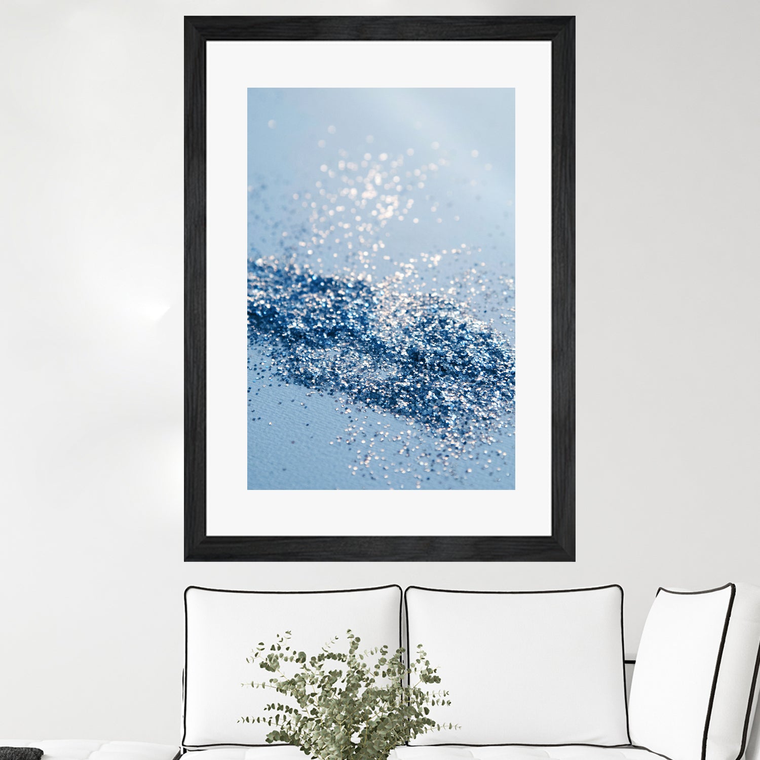 Sparkling Classic Blue Ocean Lady Glitter #1 (Faux Glitter) by Anita & Bella Jantz on GIANT ART - blue photo illustration