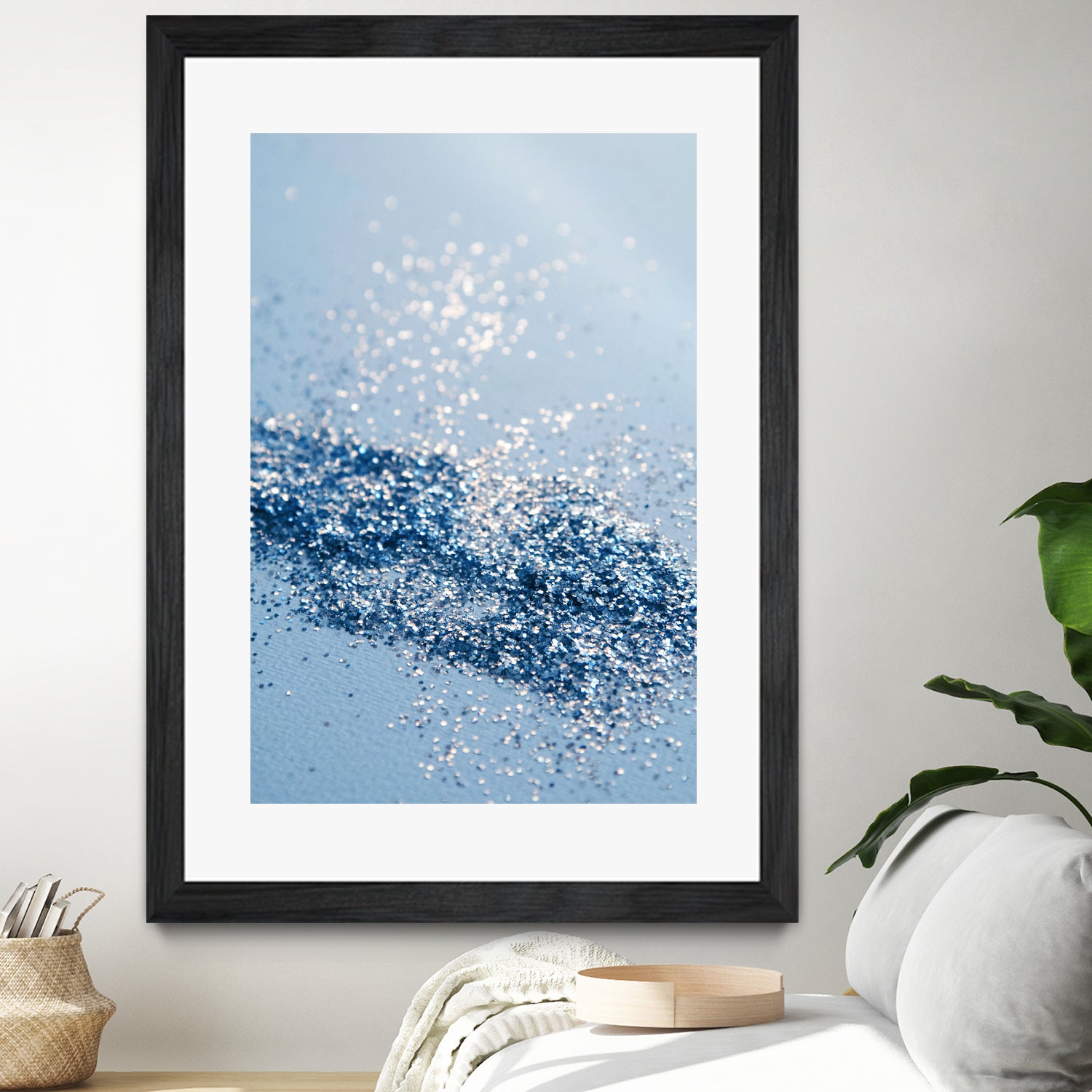 Sparkling Classic Blue Ocean Lady Glitter #1 (Faux Glitter) by Anita & Bella Jantz on GIANT ART - blue photo illustration