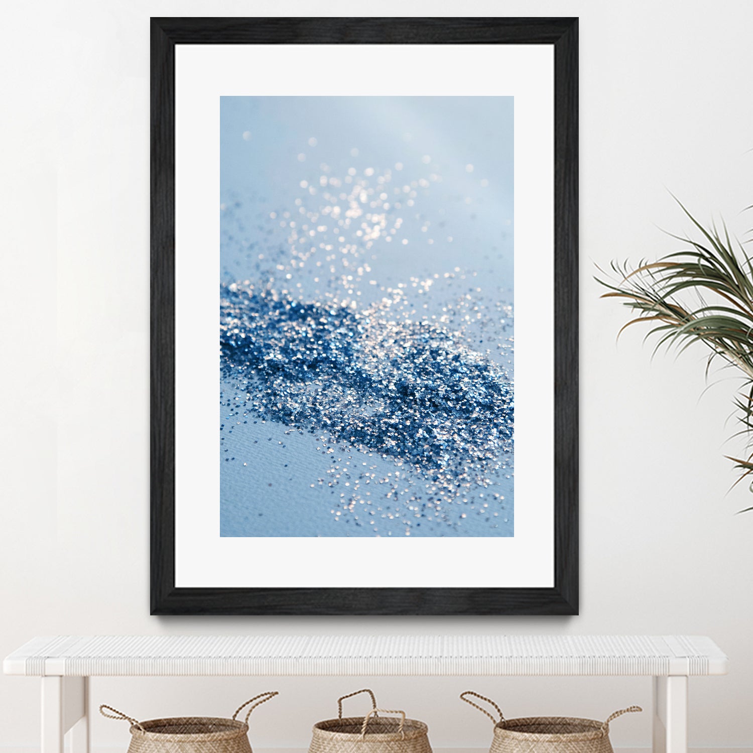 Sparkling Classic Blue Ocean Lady Glitter #1 (Faux Glitter) by Anita & Bella Jantz on GIANT ART - blue photo illustration