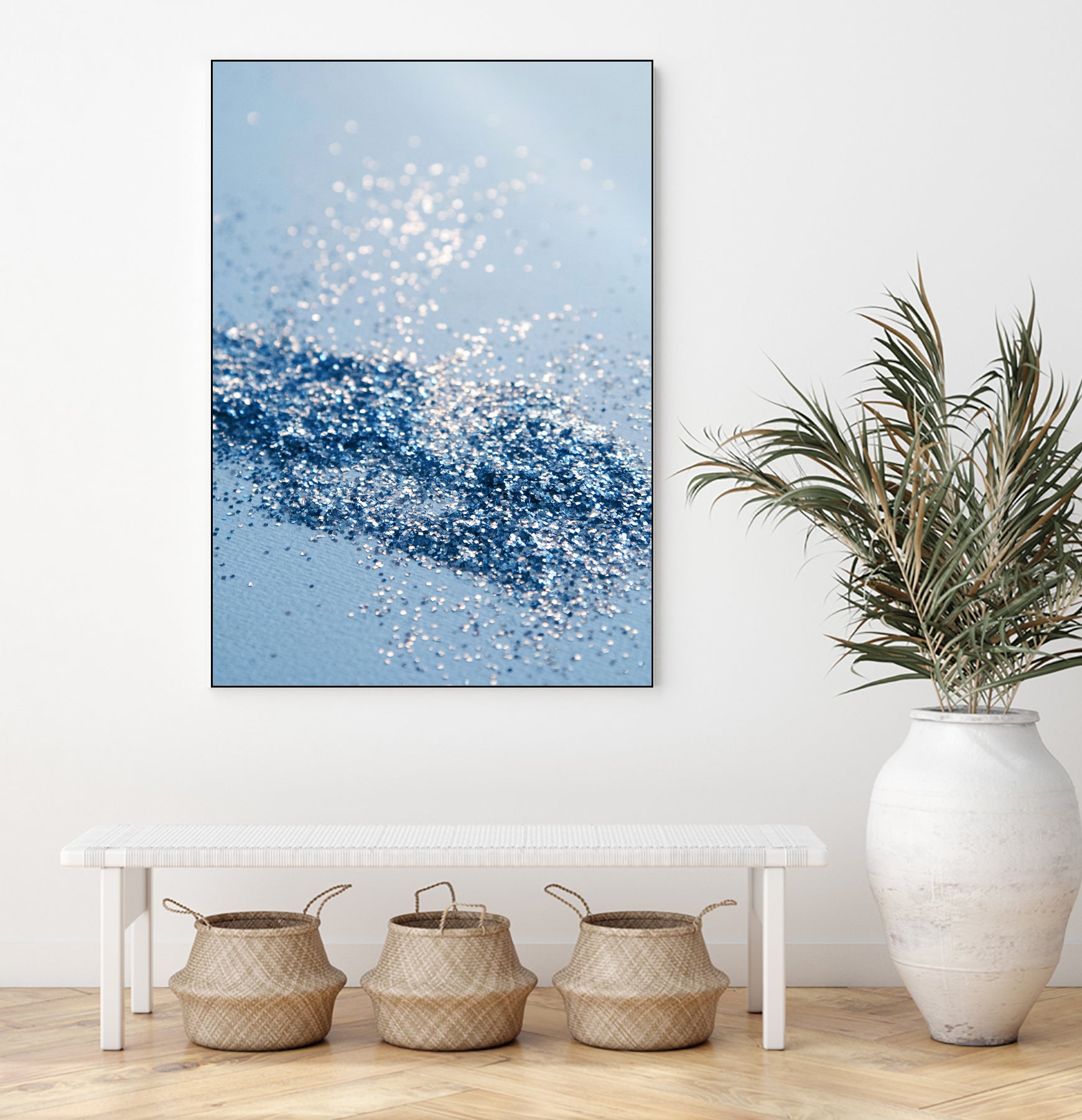 Sparkling Classic Blue Ocean Lady Glitter #1 (Faux Glitter) by Anita & Bella Jantz on GIANT ART - blue photo illustration