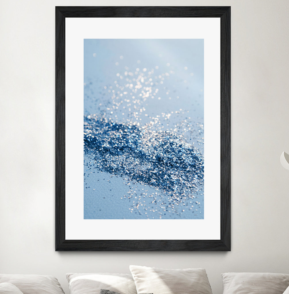 Sparkling Classic Blue Ocean Lady Glitter #1 (Faux Glitter) by Anita & Bella Jantz on GIANT ART - blue photo illustration