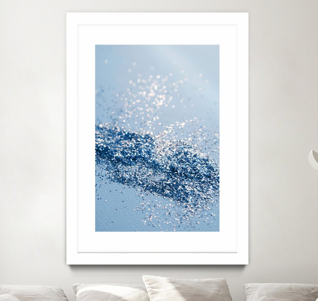 Sparkling Classic Blue Ocean Lady Glitter #1 (Faux Glitter) by Anita & Bella Jantz on GIANT ART - blue photo illustration