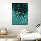 Teal Mermaid Ocean Glitter #3 #shiny #decor #art by Anita & Bella Jantz on GIANT ART - green photo illustration