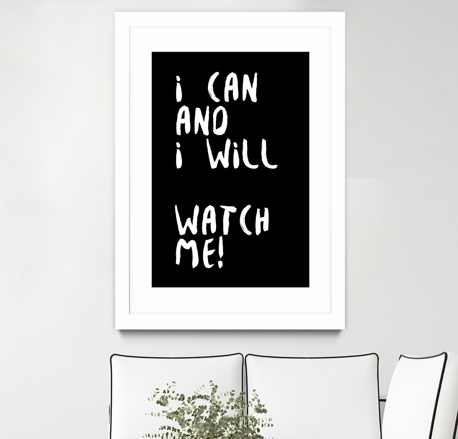 i can and i will by kim karol on GIANT ART - black typography