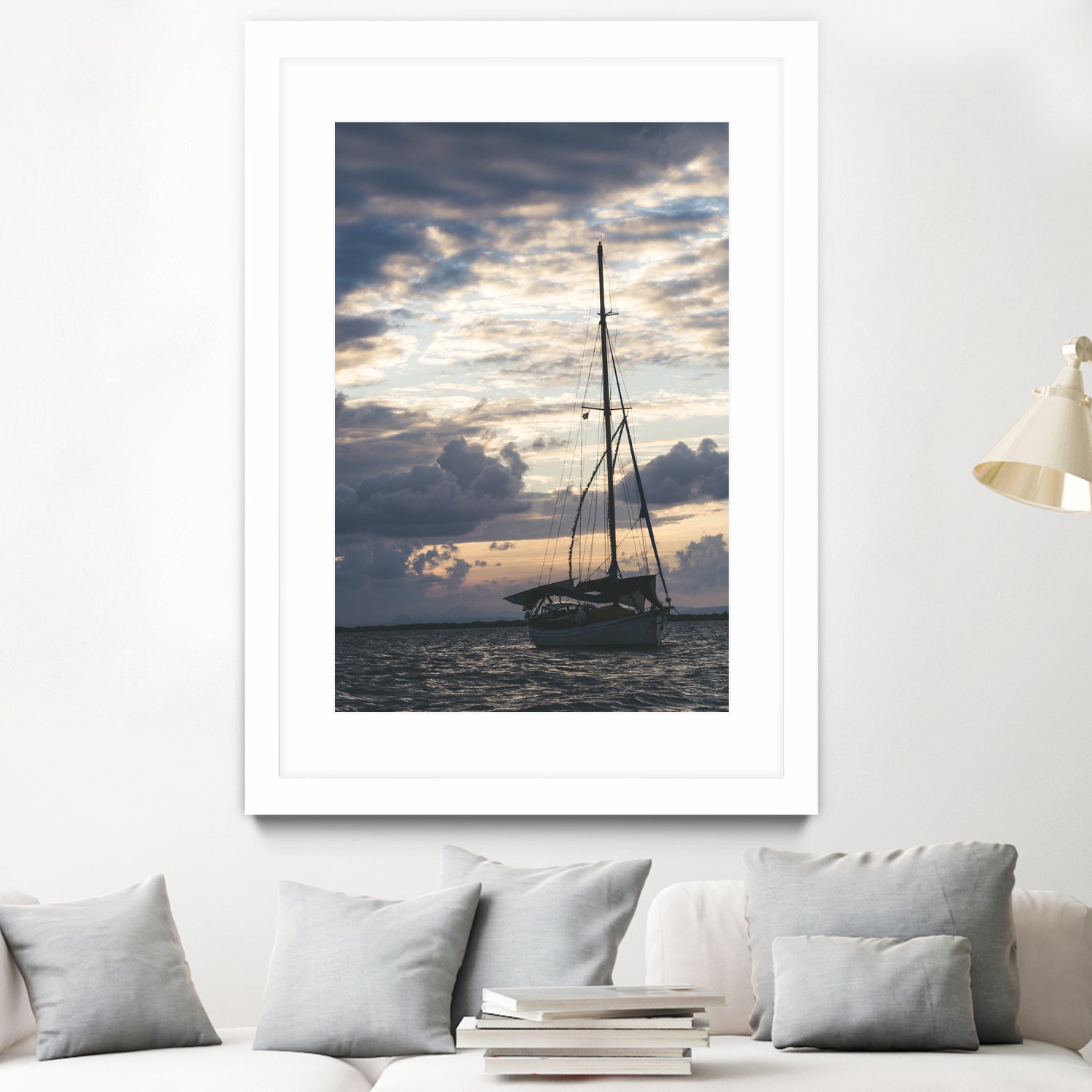 Ship Silhouette by Alex Tonetti on GIANT ART - blue photo illustration