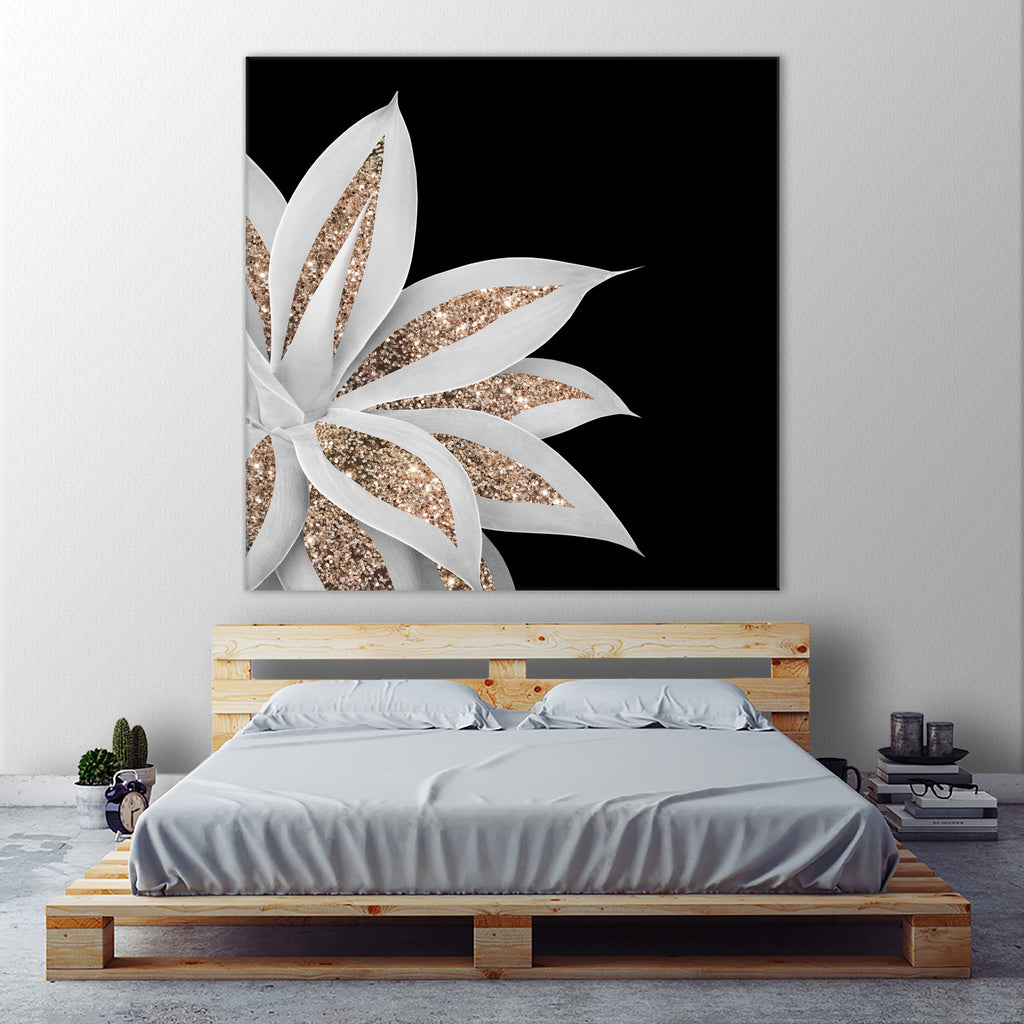 Agave Finesse Glitter Glam #6 #tropical #decor #art by Anita & Bella Jantz on GIANT ART - black photo illustration