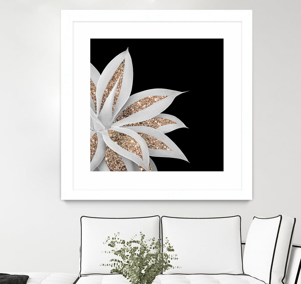 Agave Finesse Glitter Glam #6 #tropical #decor #art by Anita & Bella Jantz on GIANT ART - black photo illustration