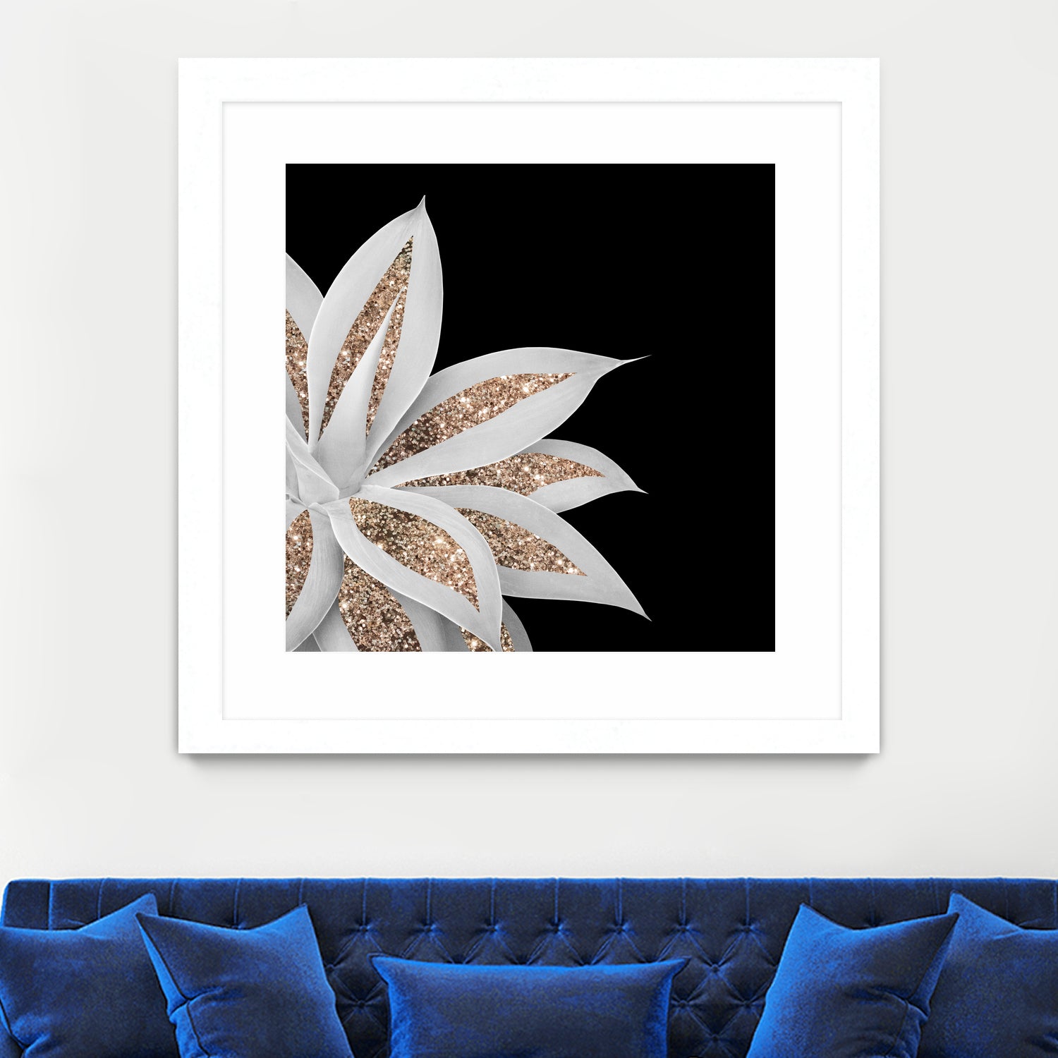 Agave Finesse Glitter Glam #6 #tropical #decor #art by Anita & Bella Jantz on GIANT ART - black photo illustration