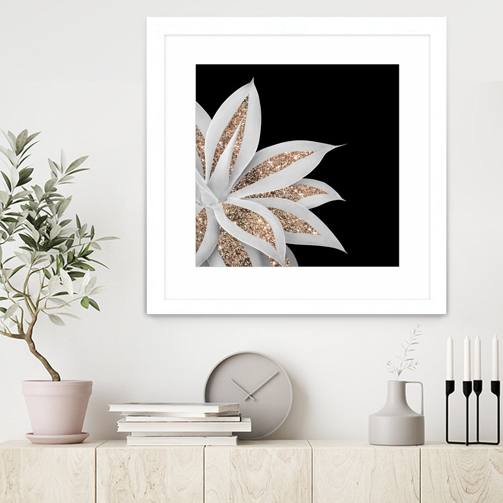 Agave Finesse Glitter Glam #6 #tropical #decor #art by Anita & Bella Jantz on GIANT ART - black photo illustration