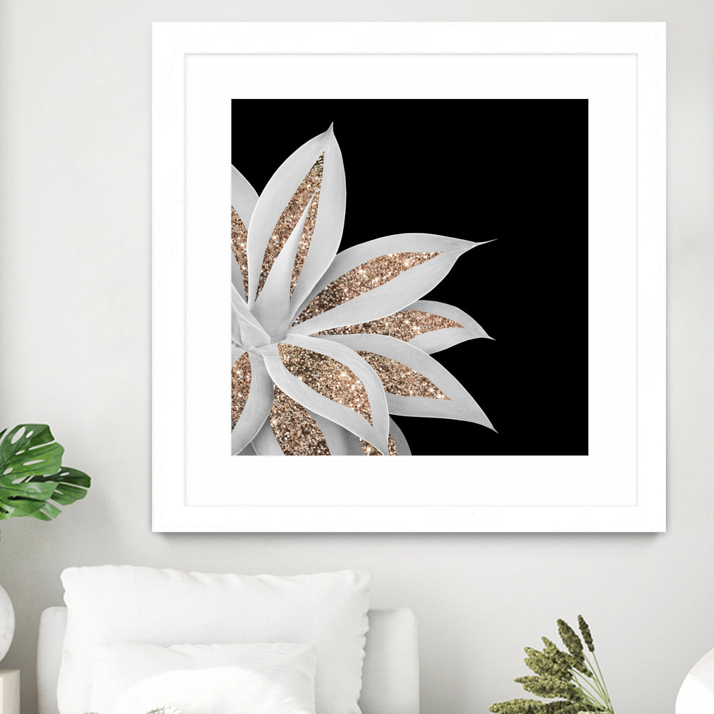 Agave Finesse Glitter Glam #6 #tropical #decor #art by Anita & Bella Jantz on GIANT ART - black photo illustration