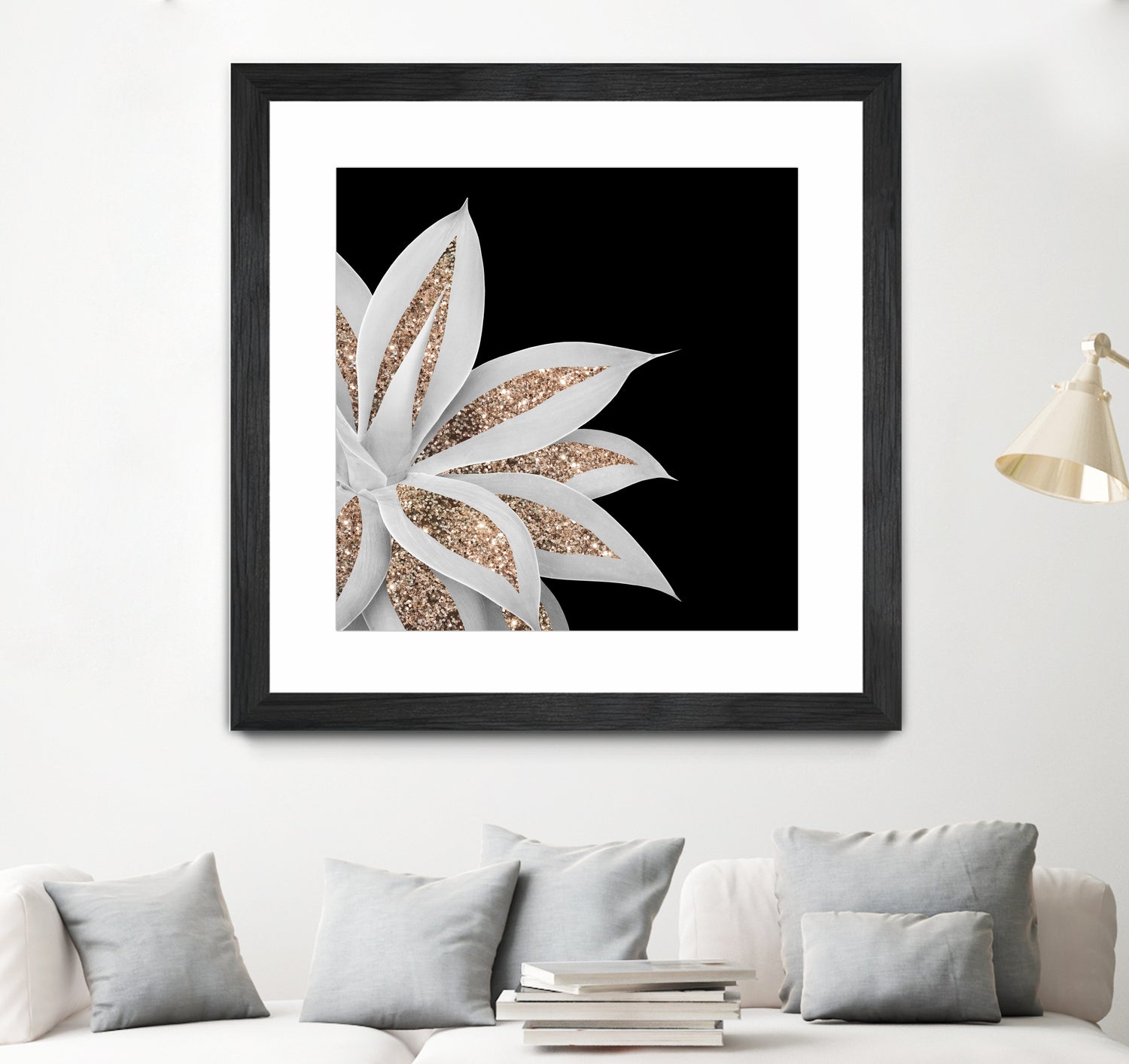 Agave Finesse Glitter Glam #6 #tropical #decor #art by Anita & Bella Jantz on GIANT ART - black photo illustration