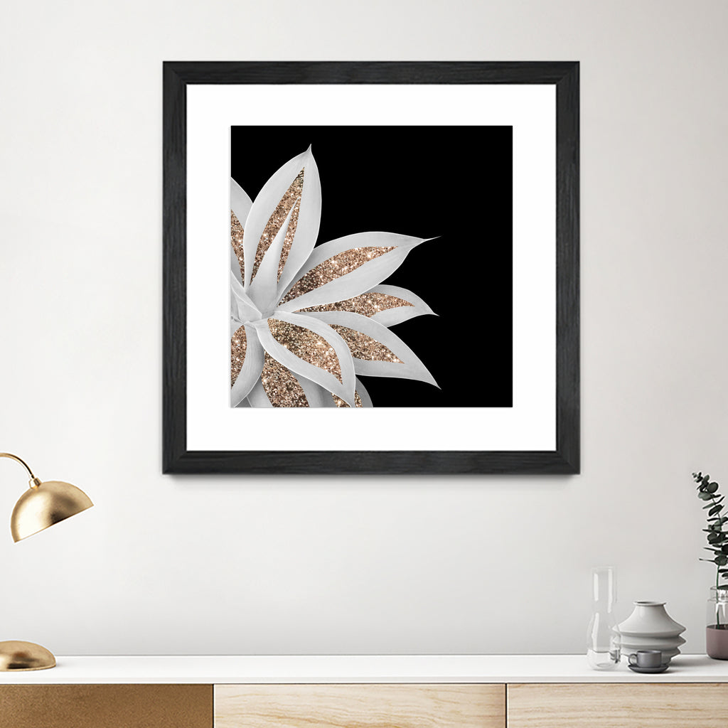 Agave Finesse Glitter Glam #6 #tropical #decor #art by Anita & Bella Jantz on GIANT ART - black photo illustration