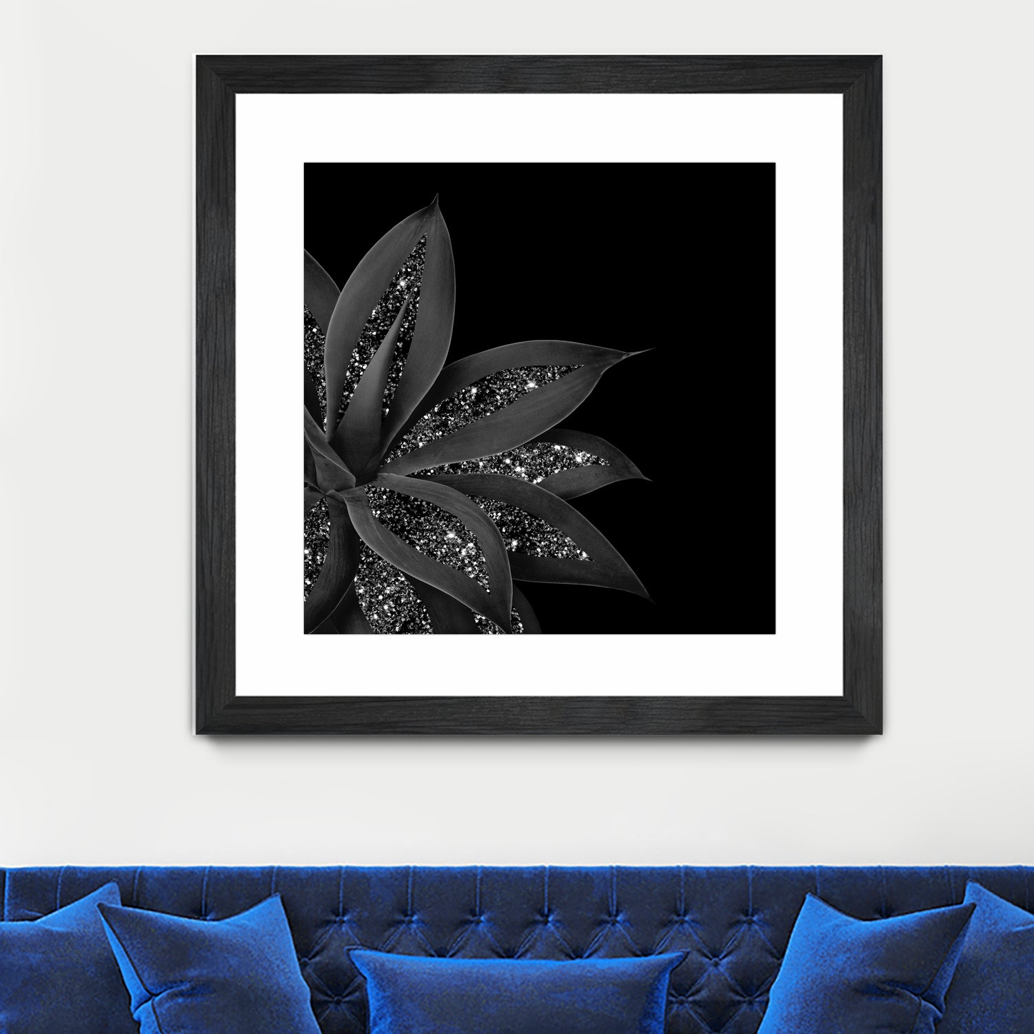 Agave Finesse Glitter Glam #7 #tropical #decor #art by Anita & Bella Jantz on GIANT ART - black photo illustration