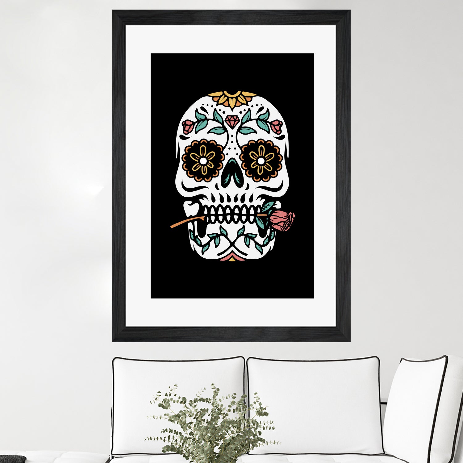 Mexican Skull by Afif Quilimo on GIANT ART - black digital drawing