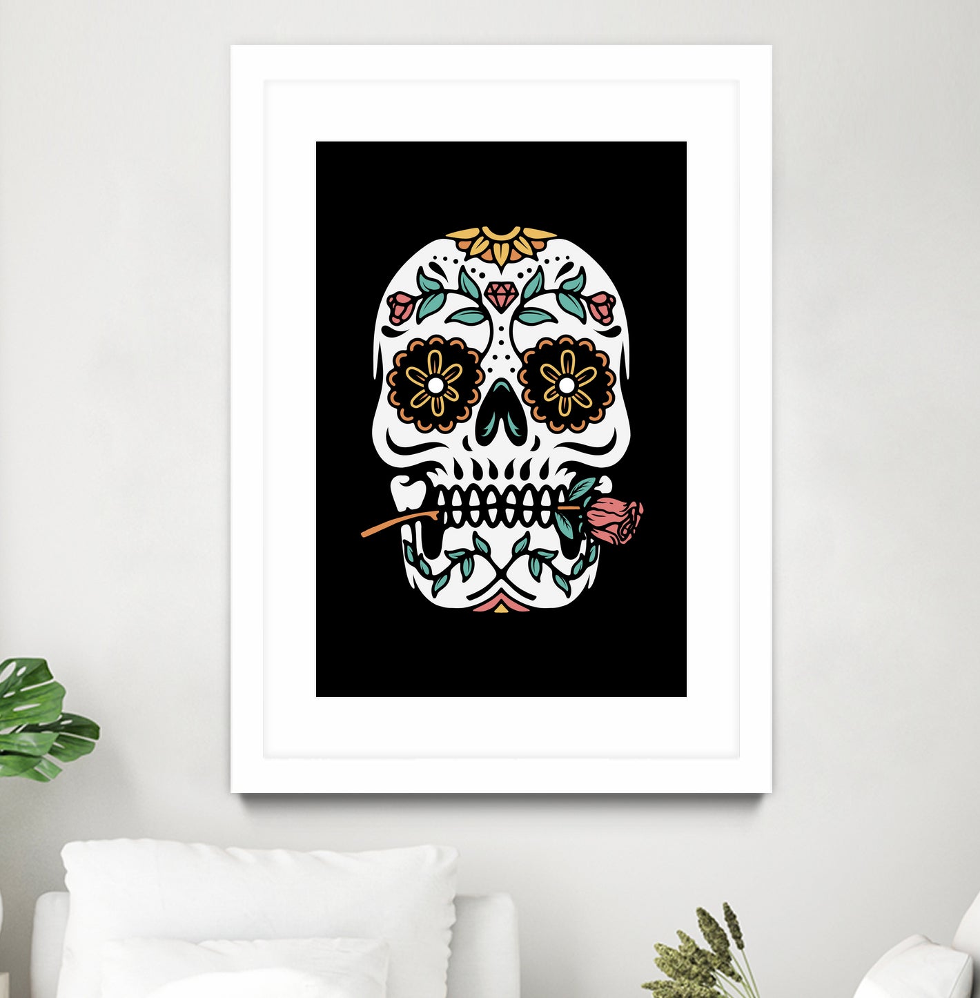 Mexican Skull by Afif Quilimo on GIANT ART - black digital drawing