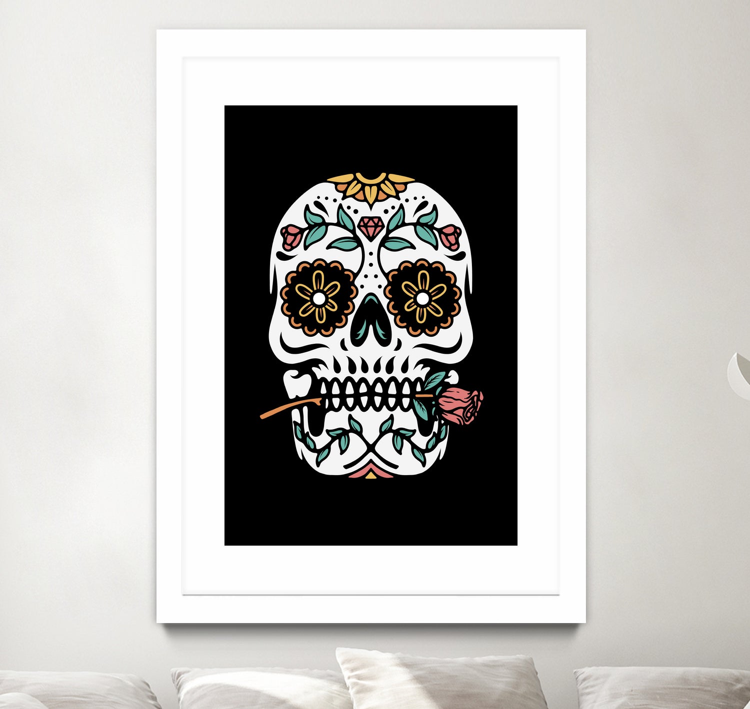 Mexican Skull by Afif Quilimo on GIANT ART - black digital drawing