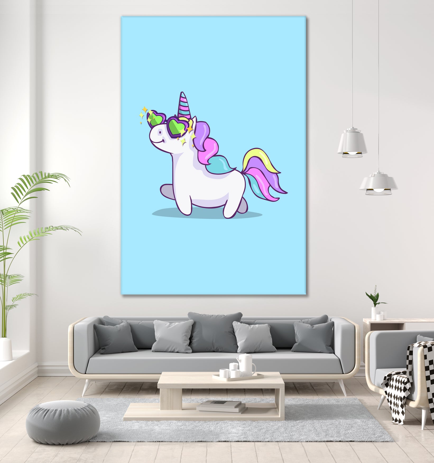 Fabulous Unicorn by Ana Villanueva on GIANT ART - blue character design