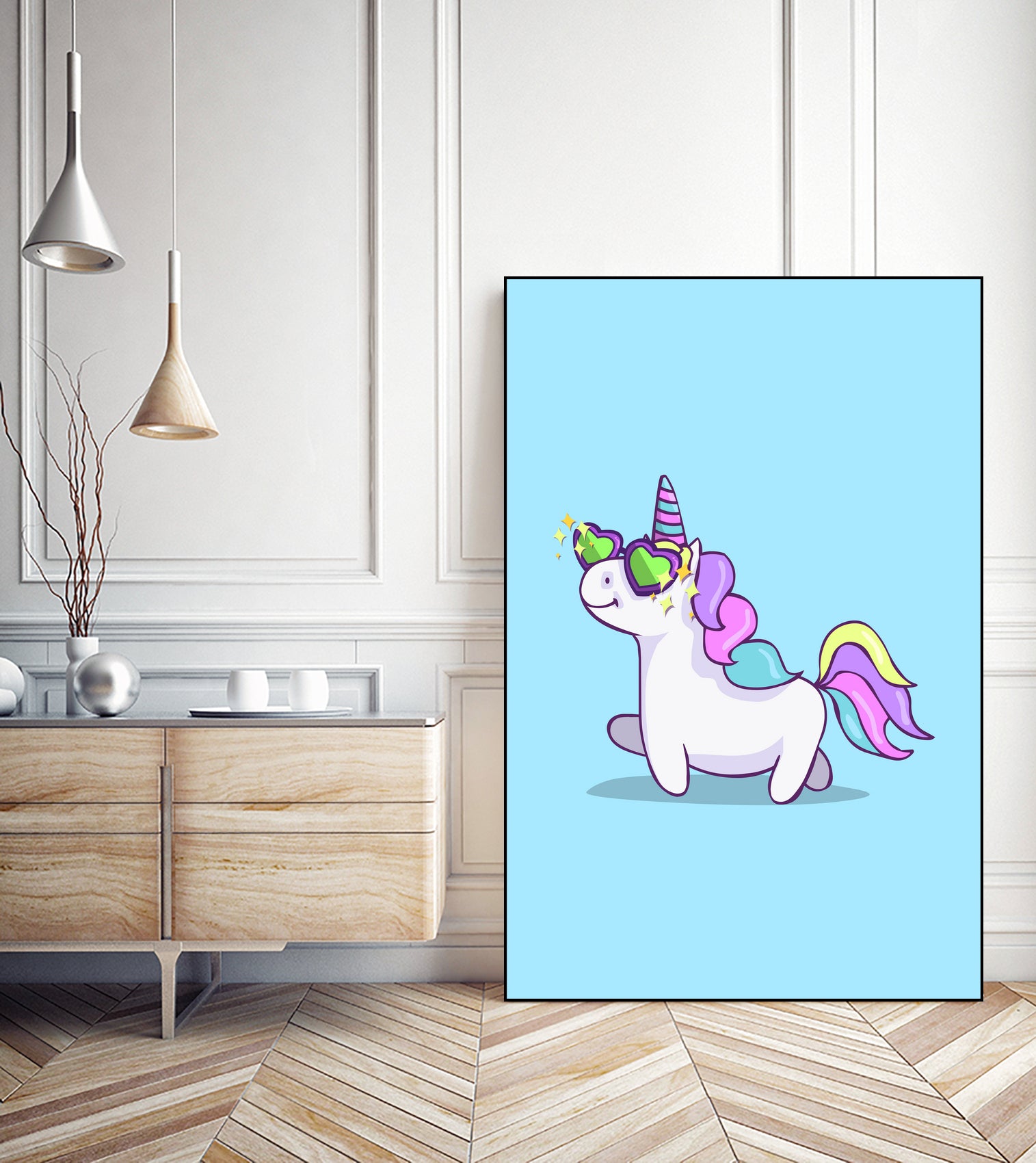 Fabulous Unicorn by Ana Villanueva on GIANT ART - blue character design