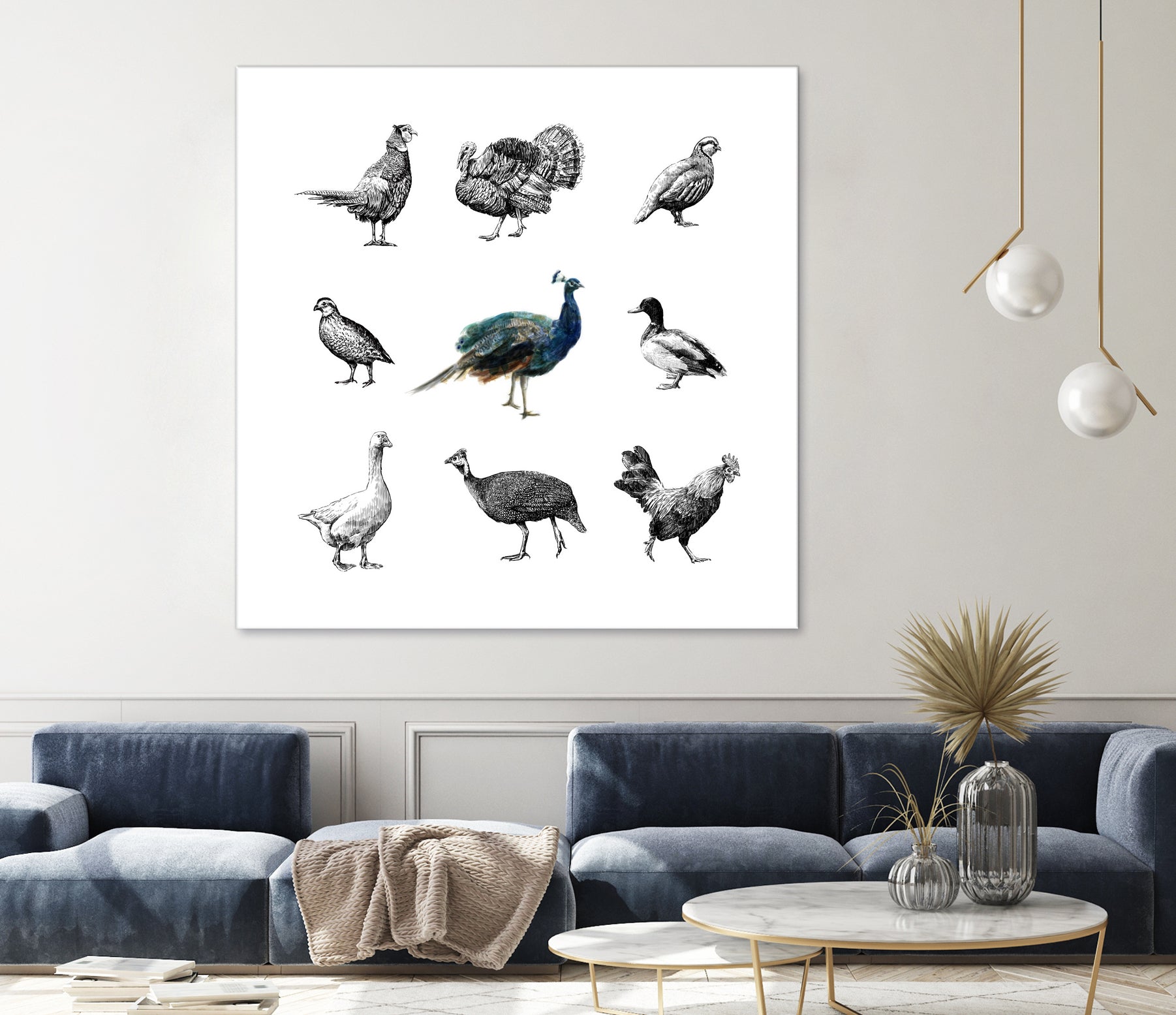 Bird Farm by Martina Dirce Carcano on GIANT ART - white digital painting